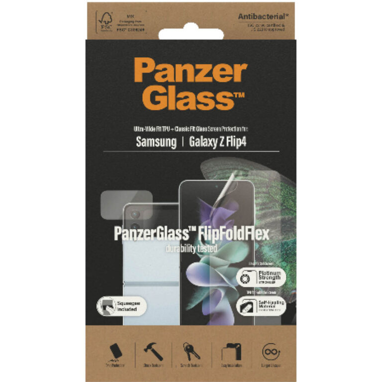 PanzerGlass Anti-Bacterial Case Friendly Screenprotector Samsung Galaxy Z Flip 4 - Afbeelding 5