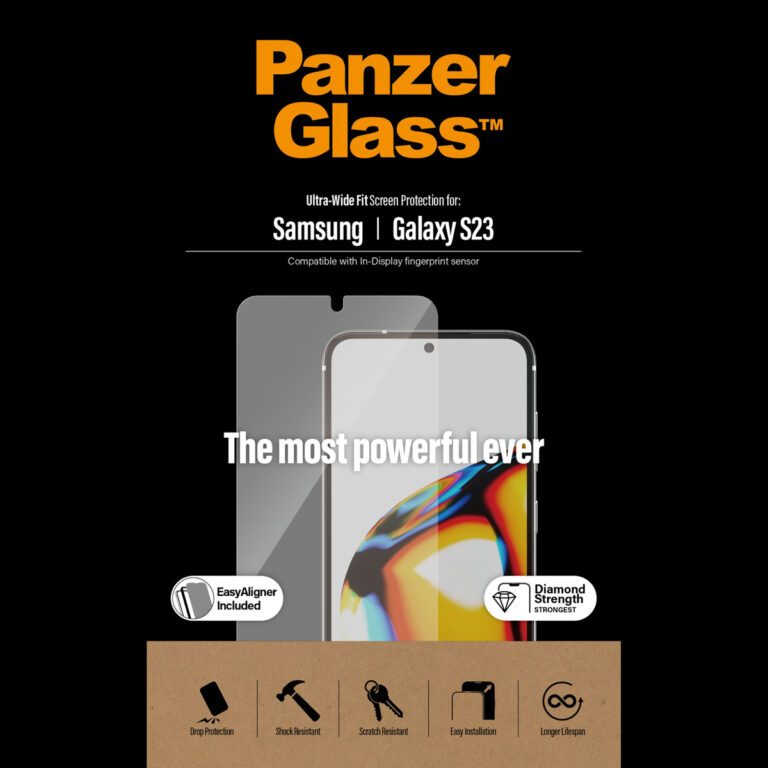 PanzerGlass Ultra-Wide Fit Anti-Bacterial Screenprotector incl. applicator Samsung Galaxy S23 - Zwart - Afbeelding 7