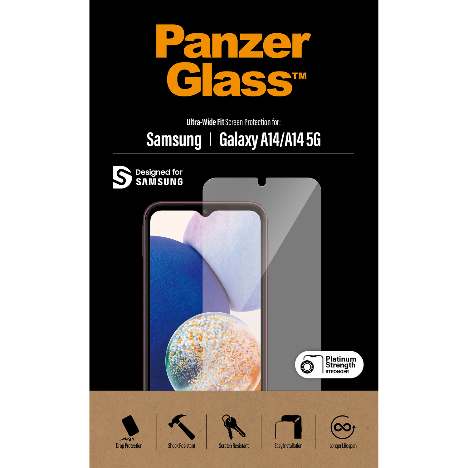 PanzerGlass Ultra-Wide Fit Anti-Bacterial Screenprotector Samsung Galaxy A14 (5G/4G) - Afbeelding 10