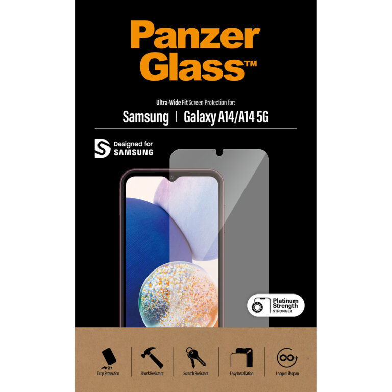 PanzerGlass Ultra-Wide Fit Anti-Bacterial Screenprotector Samsung Galaxy A14 (5G/4G) - Afbeelding 6