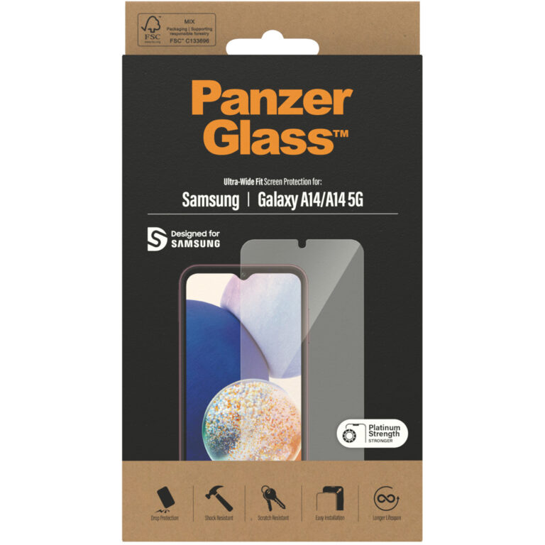 PanzerGlass Ultra-Wide Fit Anti-Bacterial Screenprotector Samsung Galaxy A14 (5G/4G) - Afbeelding 5