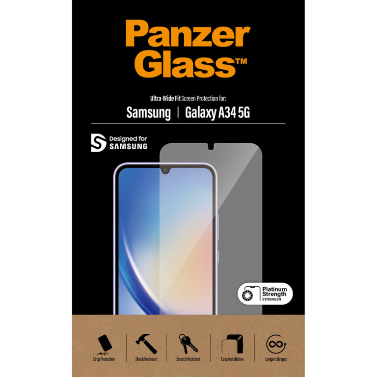 PanzerGlass Ultra-Wide Fit Anti-Bacterial Screenprotector Samsung Galaxy A34 (5G) - Afbeelding 7