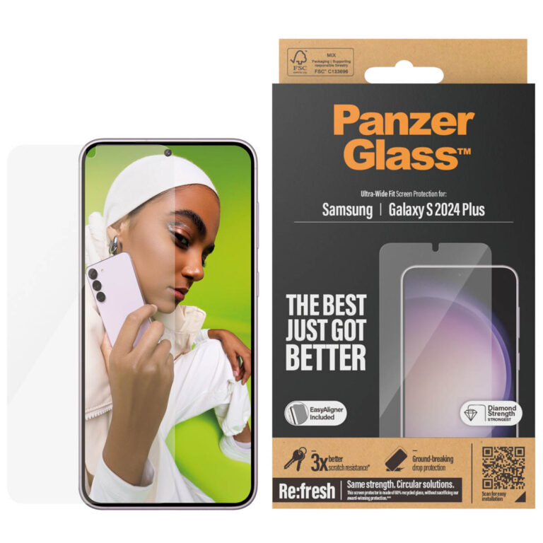 PanzerGlass Refresh Ultra-Wide Fit Anti-Bacterial Screenprotector incl. applicator Samsung Galaxy S24 Plus - Afbeelding 5