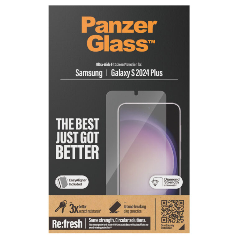 PanzerGlass Refresh Ultra-Wide Fit Anti-Bacterial Screenprotector incl. applicator Samsung Galaxy S24 Plus - Afbeelding 3