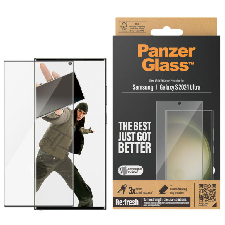 PanzerGlass Refresh Ultra-Wide Fit Anti-Bacterial Screenprotector incl. applicator Samsung Galaxy S24 Ultra - Afbeelding 5