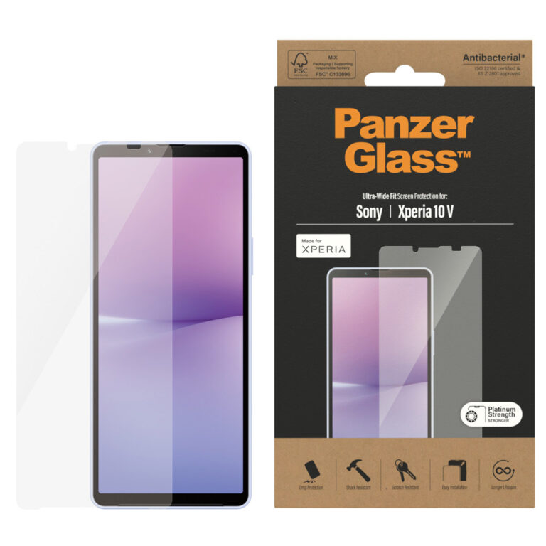 PanzerGlass Ultra-Wide Fit Anti-Bacterial Screenprotector Sony Xperia 10 V - Afbeelding 8