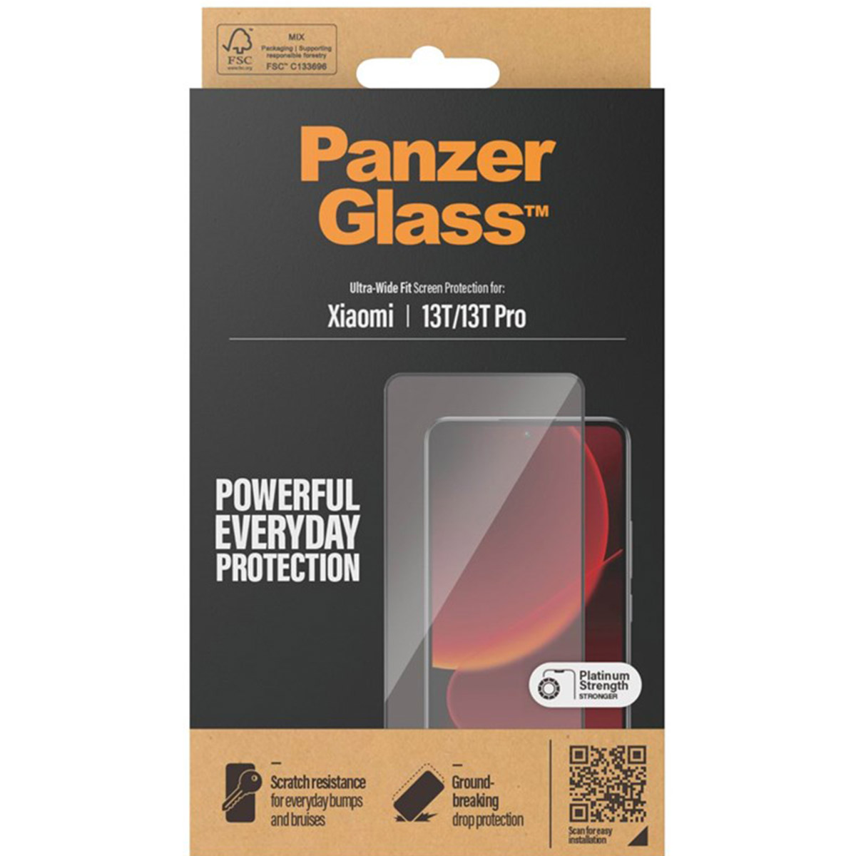 PanzerGlass Ultra-Wide Fit Anti-Bacterial Screenprotector Xiaomi 13T / 13T Pro - Afbeelding 4