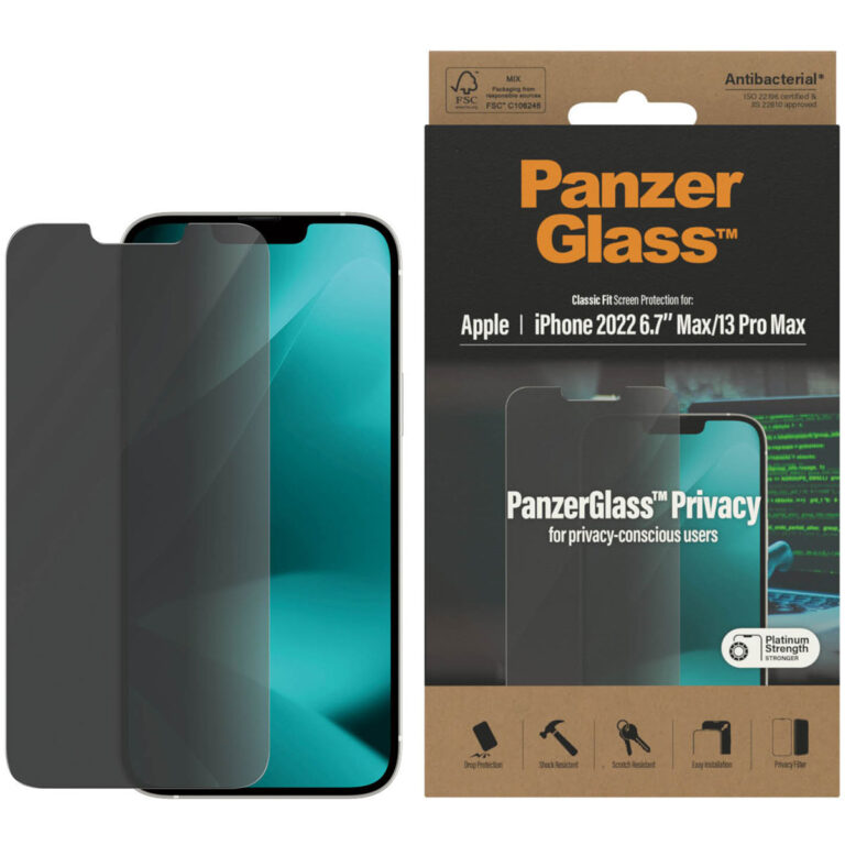 PanzerGlass Privacy Anti-Bacterial Screenprotector Apple iPhone 14 Plus / 13 Pro Max - Afbeelding 10
