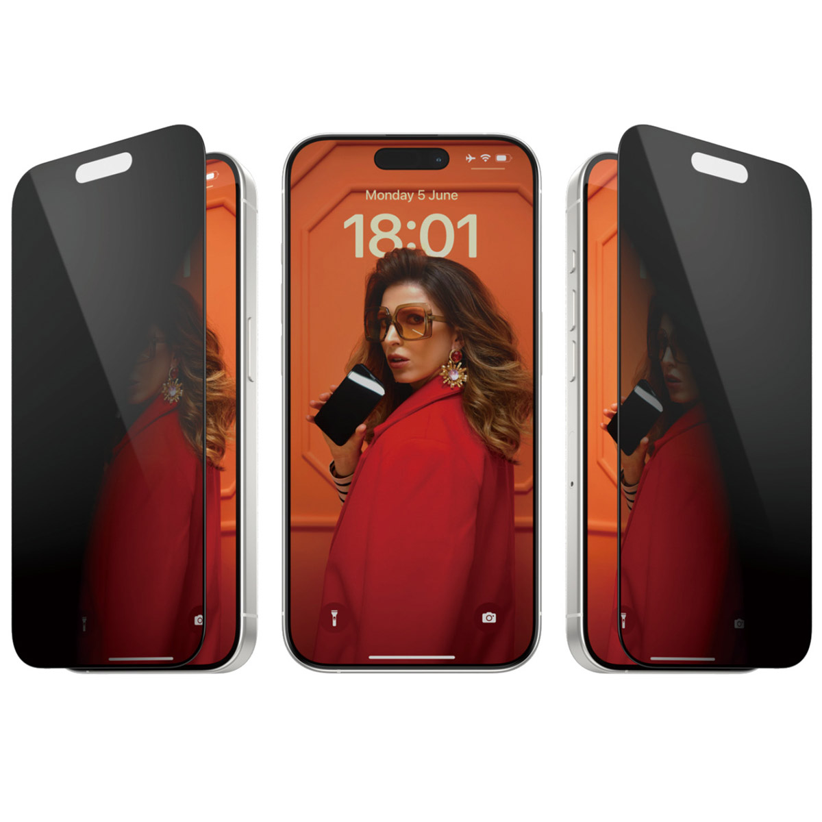 PanzerGlass Privacy Ultra-Wide Fit Anti-Bacterial Screenprotector incl. applicator Apple iPhone 15 Pro - Afbeelding 2