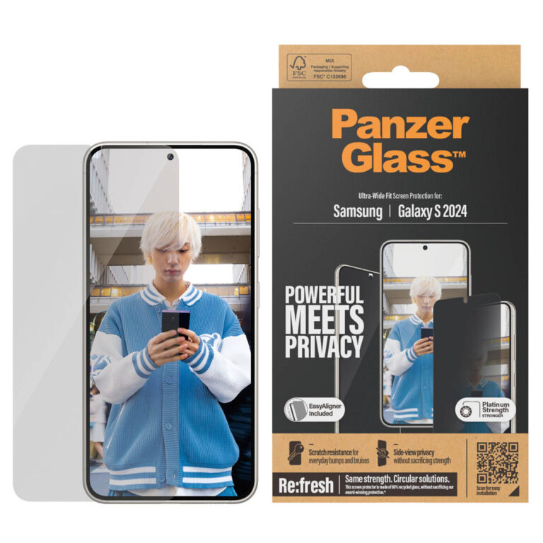 PanzerGlass Privacy Ultra-Wide Fit Anti-Bacterial Screenprotector incl. applicator Samsung Galaxy S24 - Afbeelding 5