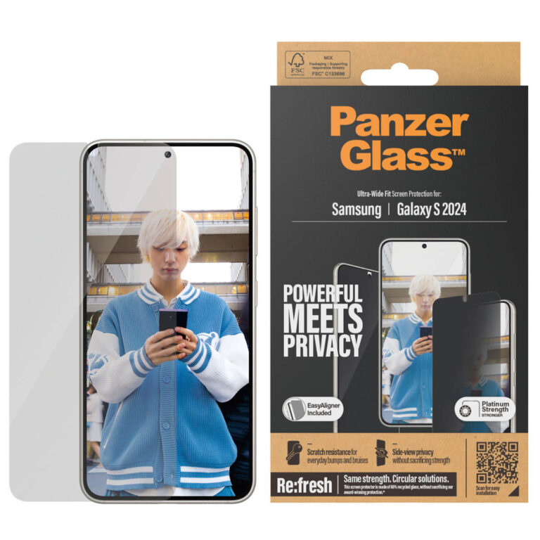 PanzerGlass Privacy Ultra-Wide Fit Anti-Bacterial Screenprotector incl. applicator Samsung Galaxy S24 Plus - Afbeelding 4