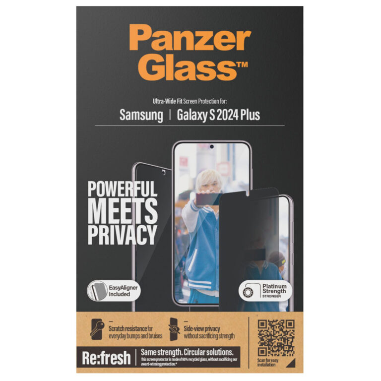PanzerGlass Privacy Ultra-Wide Fit Anti-Bacterial Screenprotector incl. applicator Samsung Galaxy S24 Plus - Afbeelding 3