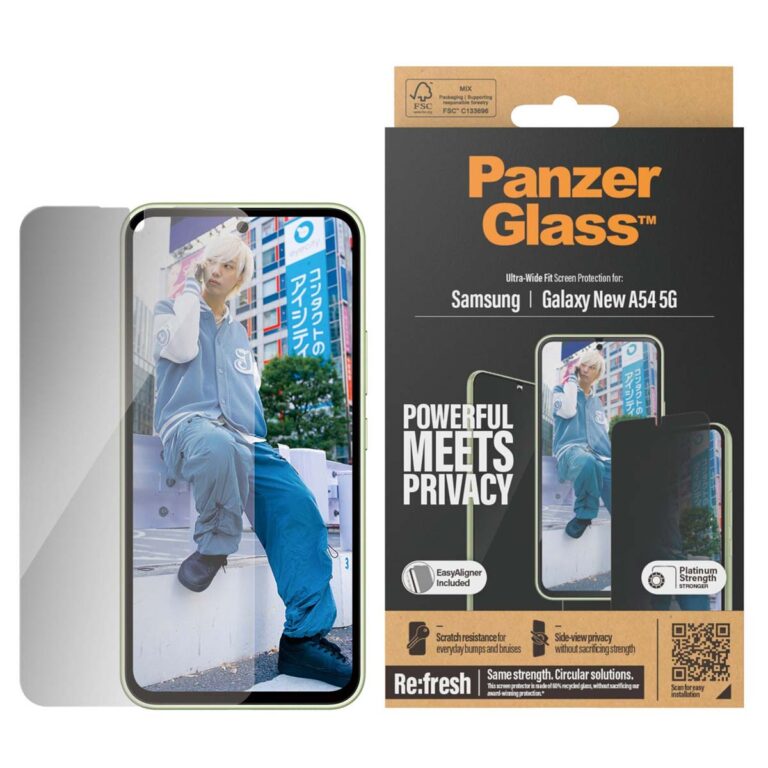 PanzerGlass Privacy Ultra-Wide Fit Anti-Bacterial Screenprotector incl. applicator Samsung Galaxy A55 - Afbeelding 4