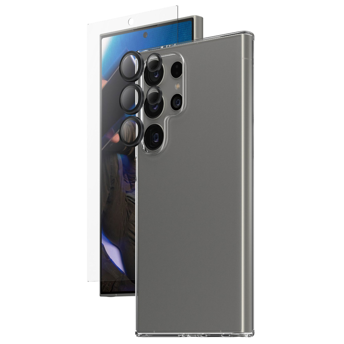 SAFE by PanzerGlass Safe 3-in-1 pack - Hoesje + screenprotector + camera protector Samsung Galaxy S24 Ultra - Transparant - Afbeelding 2