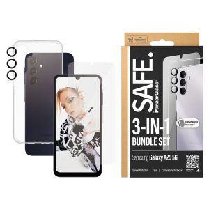 SAFE by PanzerGlass Safe 3-in-1 pack - Hoesje + screenprotector + camera protector Samsung Galaxy A25 (5G) - Transparant