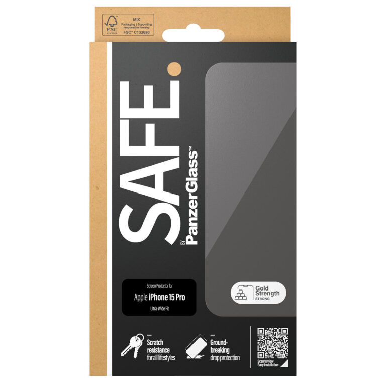SAFE by PanzerGlass Ultra-Wide Fit Screenprotector Apple iPhone 15 Pro - Afbeelding 2