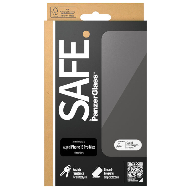 SAFE by PanzerGlass Ultra-Wide Fit Screenprotector Apple iPhone 15 Pro Max - Afbeelding 2
