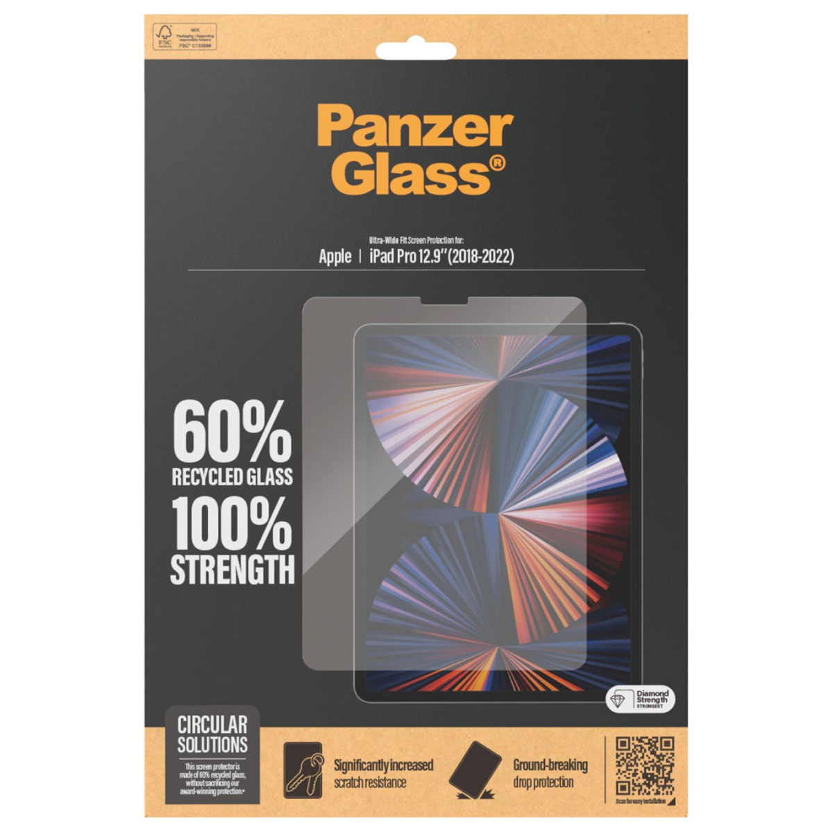 PanzerGlass Ultra Wide Fit Screenprotector Apple iPad Pro 12.9 (2022) / Pro 12.9 (2021)