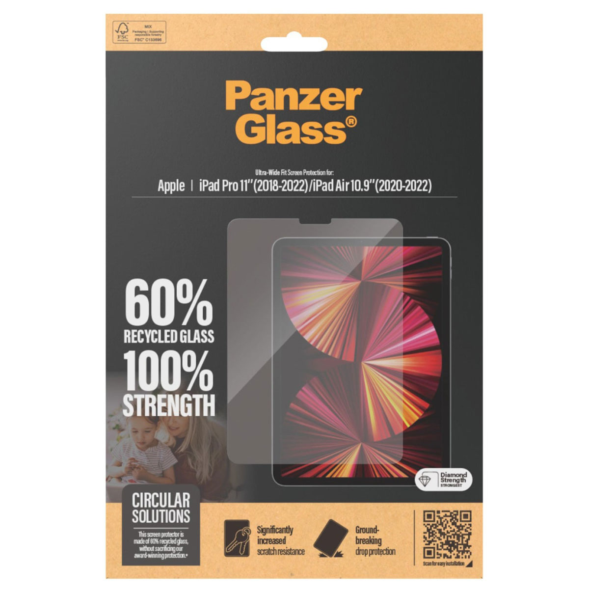 PanzerGlass Ultra Wide Fit Screenprotector Apple iPad Pro 11 (2018 – 2022) / Air 5 (2022) / Air 4 (2020)