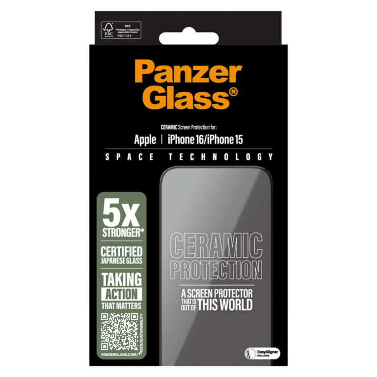 PanzerGlass Ceramic Screenprotector met applicator Apple iPhone 16 - Afbeelding 3