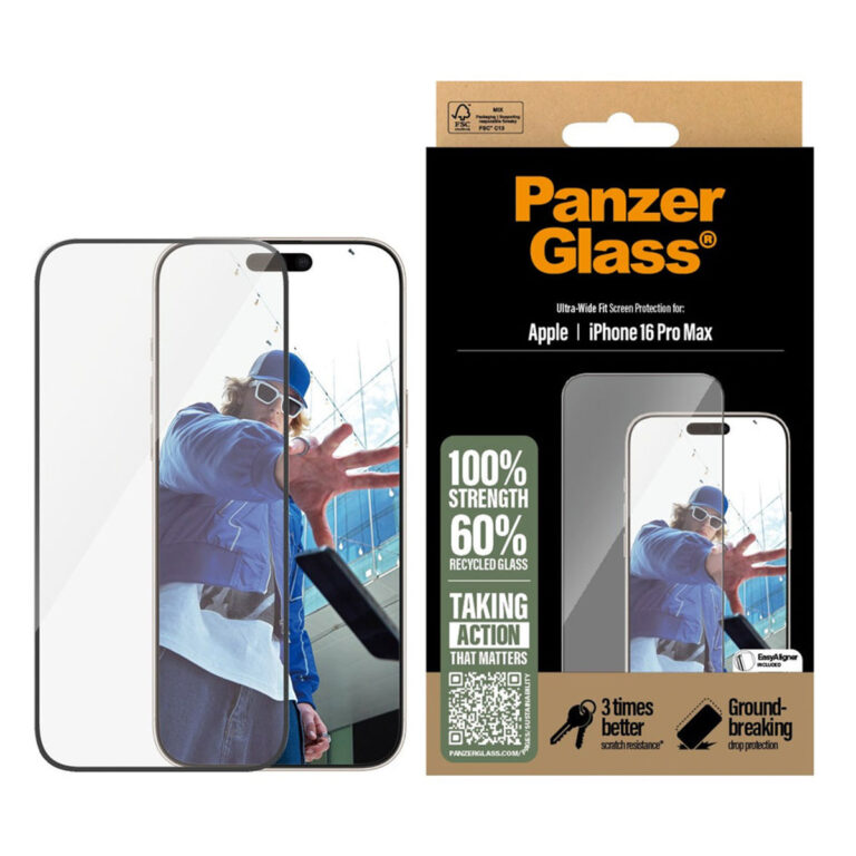 PanzerGlass Ultra-Wide Fit Anti-Bacterial Screenprotector Apple iPhone 16 Pro Max - Afbeelding 4