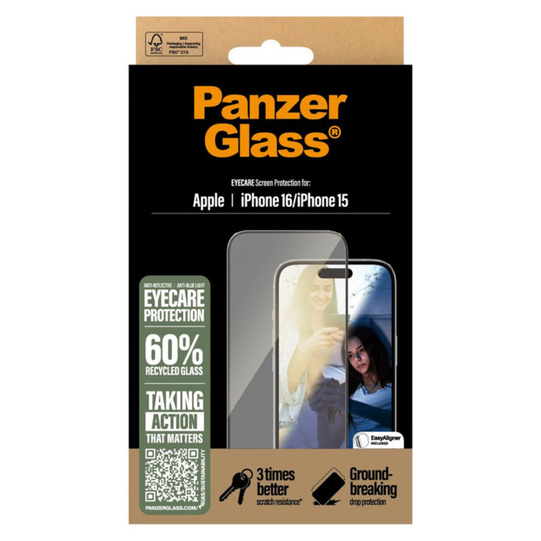 PanzerGlass EyeScreenprotector Ultra Wide Fit met applicator Apple iPhone 16 - Afbeelding 2