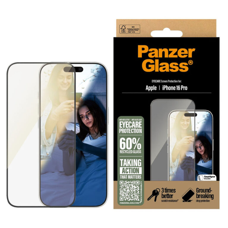 PanzerGlass EyeScreenprotector Ultra Wide Fit met applicator Apple iPhone 16 Pro - Afbeelding 4