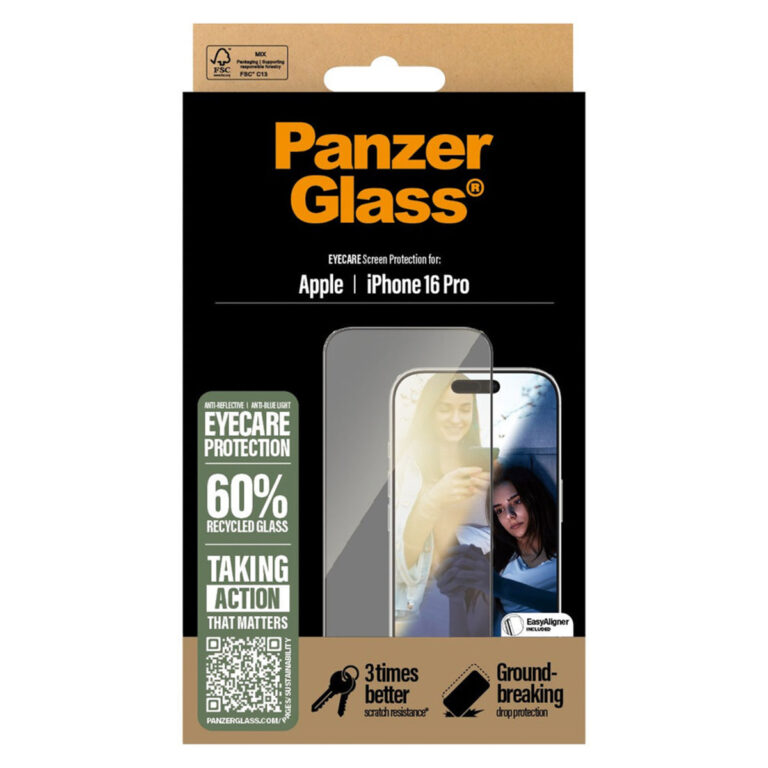 PanzerGlass EyeScreenprotector Ultra Wide Fit met applicator Apple iPhone 16 Pro - Afbeelding 2