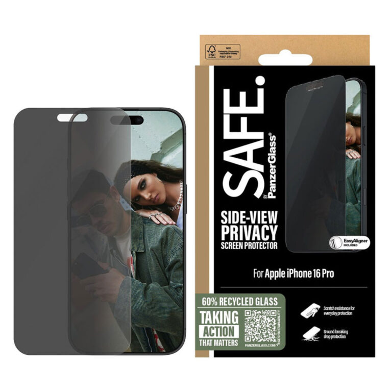 SAFE by PanzerGlass Privacy Screenprotector Ultra Wide Fit met applicator Apple iPhone 16 Pro - Afbeelding 4