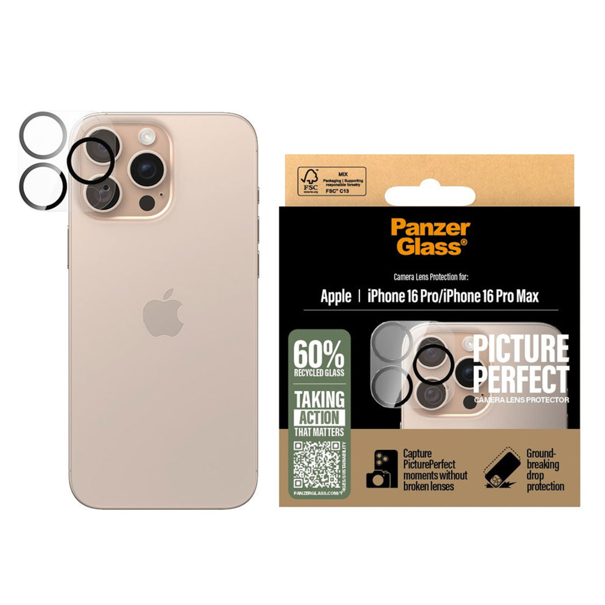 PanzerGlass PicturePerfect Camera Lens Protector Apple iPhone 16 Pro / 16 Pro Max - Afbeelding 4
