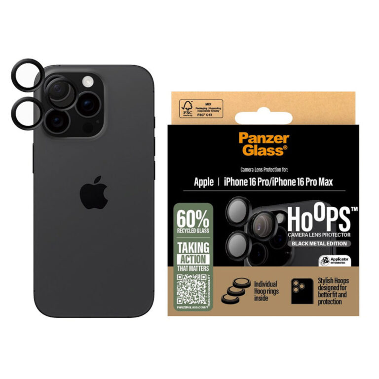 PanzerGlass Camera Protector Hoop Optic Rings Apple iPhone 16 Pro / 16 Pro Max - Afbeelding 3