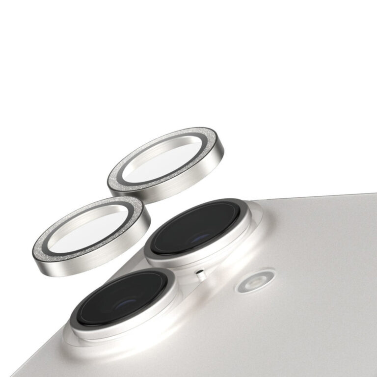 SAFE by PanzerGlass Camera Lens Protector Apple iPhone 16 / 16 Plus - Glitter Silver - Afbeelding 2