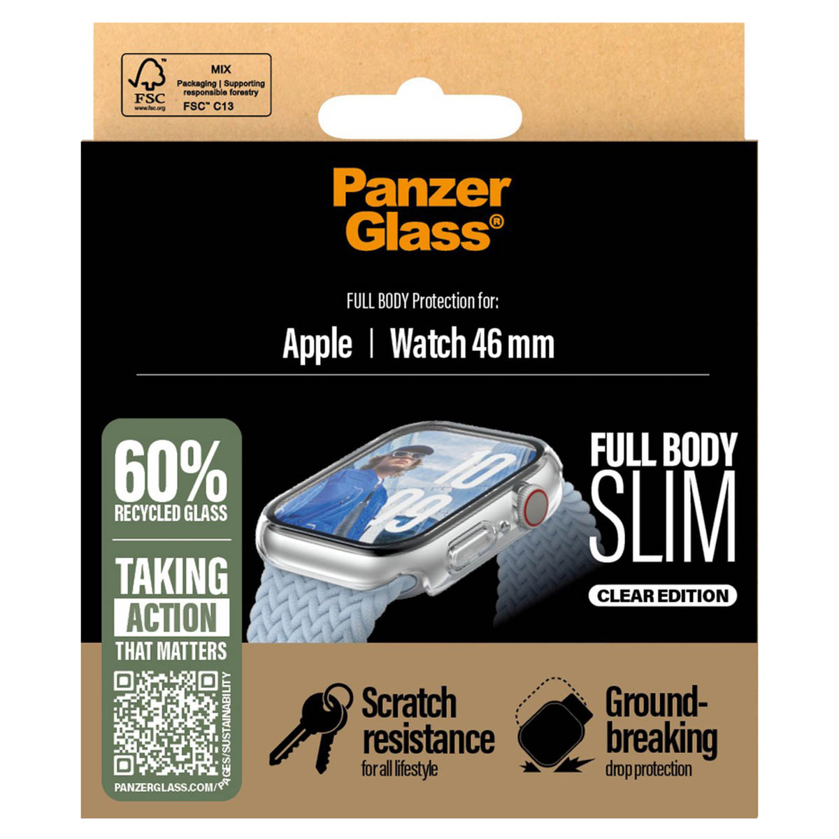 PanzerGlass Full Body Case Slim Apple Watch Series 10 / 11 - 46 mm - Transparent - Afbeelding 4