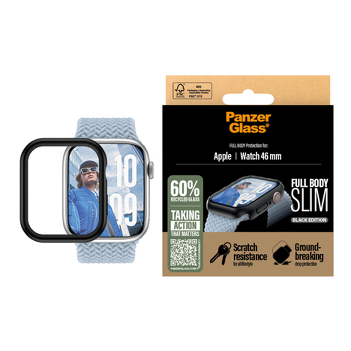 PanzerGlass Full Body Case Slim Apple Watch Series 10 / 11 - 46 mm - Black - Afbeelding 3
