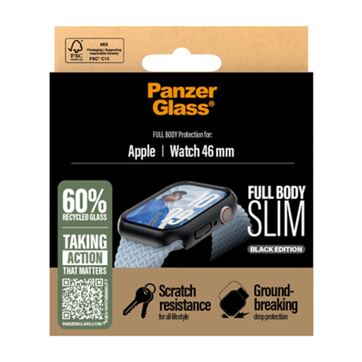 PanzerGlass Full Body Case Slim Apple Watch Series 10 / 11 - 46 mm - Black - Afbeelding 4