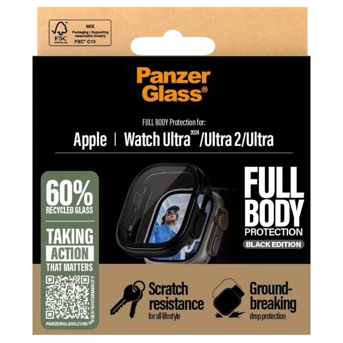 PanzerGlass Full Body Case Apple Watch Ultra / Ultra 2 / Ultra 3 - 49 mm - Zwart - Afbeelding 4