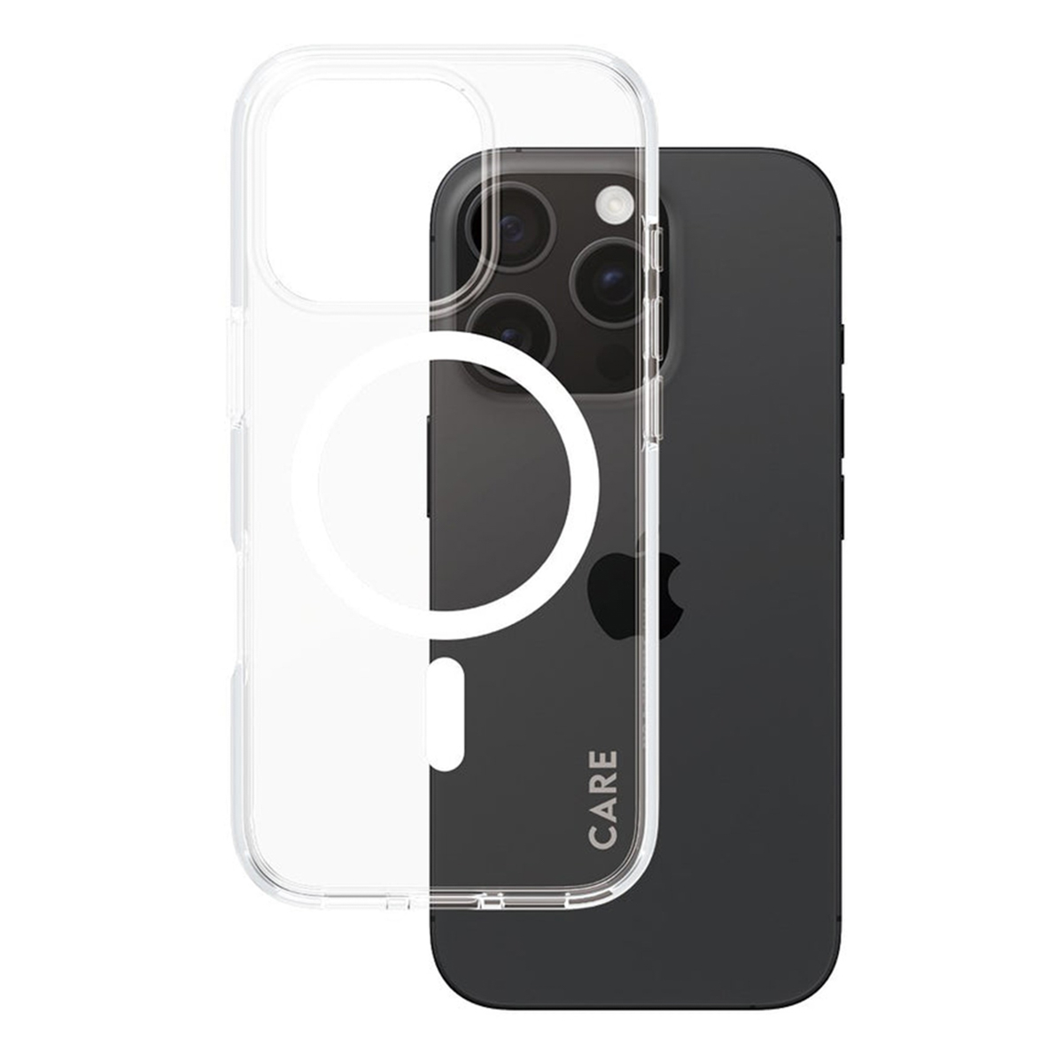 CARE by PanzerGlass Urban Combat Case MagSafe Apple iPhone 16 Pro – Transparant / Wit