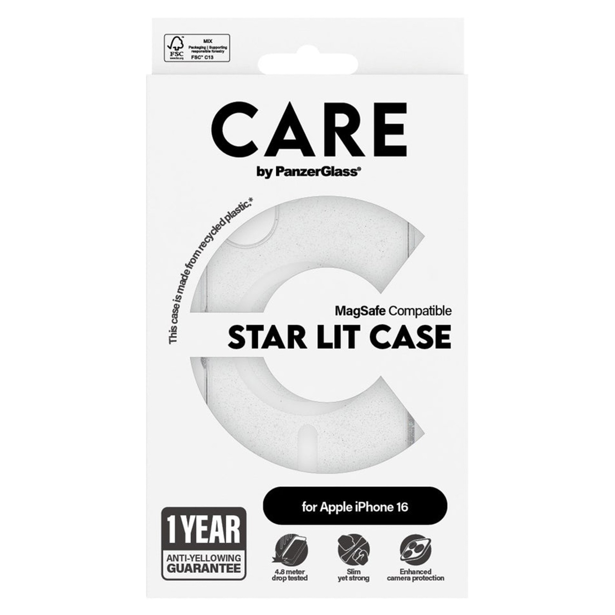 CARE by PanzerGlass Star Lit Case MagSafe Apple iPhone 16 - Star Lit - Afbeelding 4
