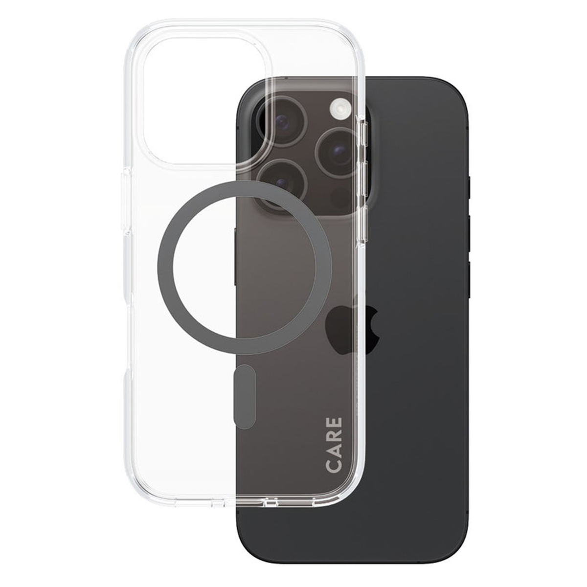 CARE by PanzerGlass Urban Combat Case MagSafe Apple iPhone 16 Pro – Transparant / Zwart