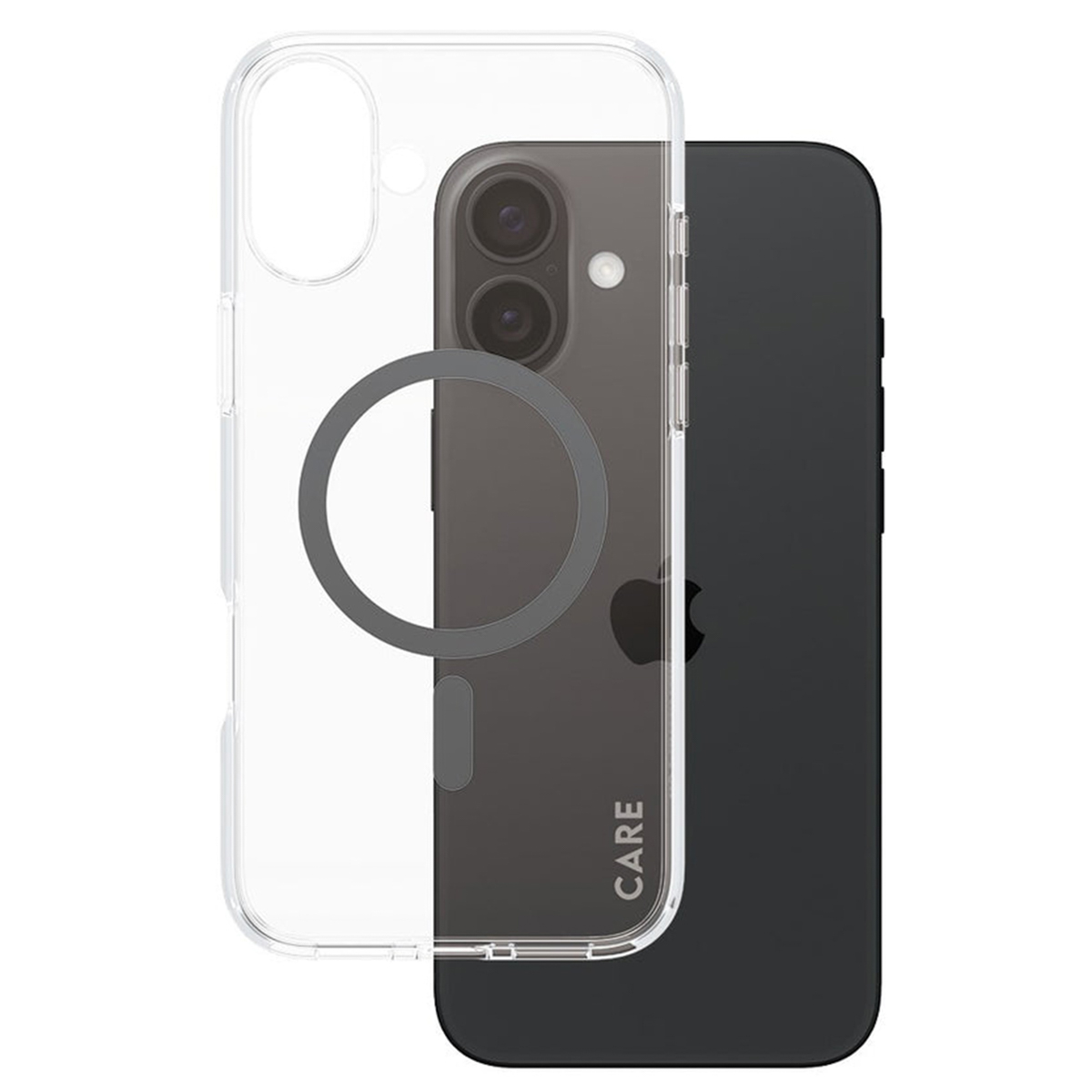 CARE by PanzerGlass Urban Combat Case MagSafe Apple iPhone 16 Plus – Transparant / Zwart