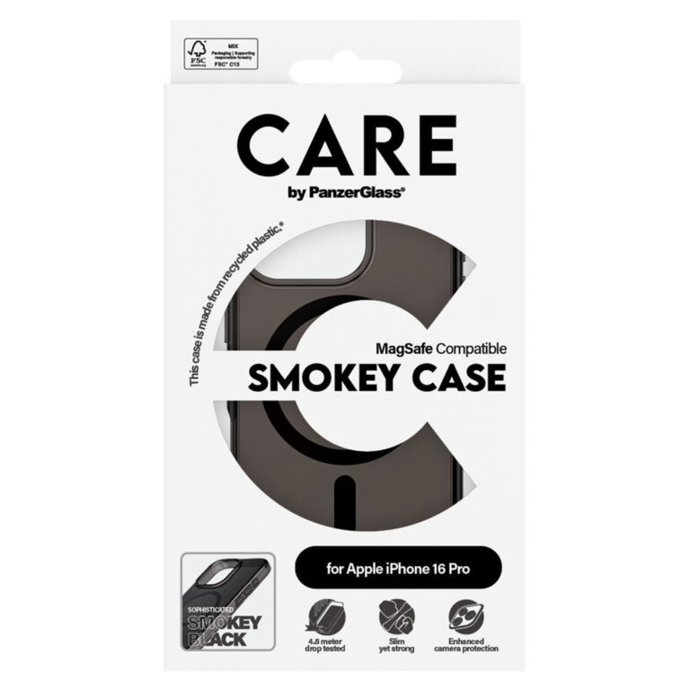CARE by PanzerGlass Smokey Urban Combat Case MagSafe Apple iPhone 16 Pro - Zwart - Afbeelding 2