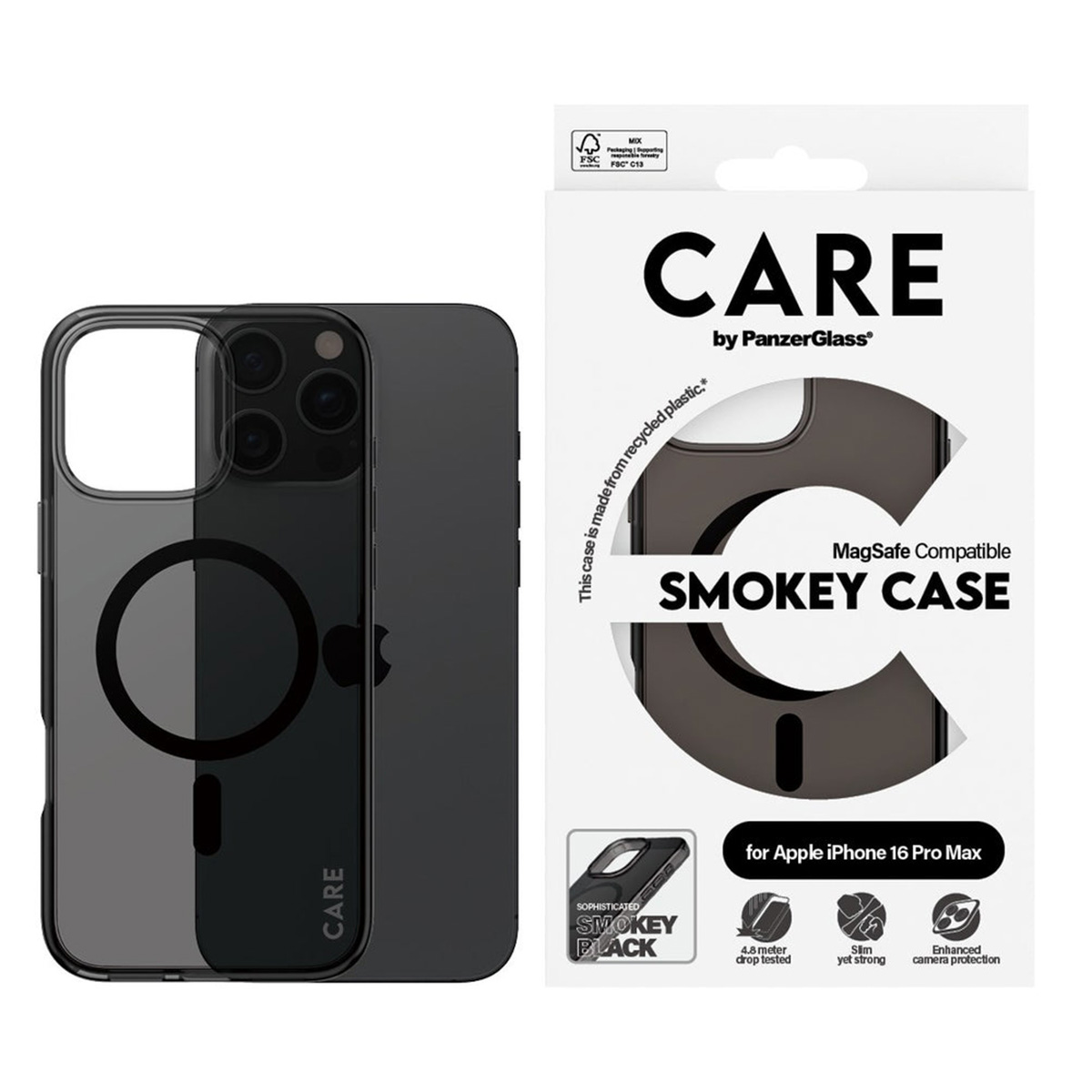 CARE by PanzerGlass Smokey Urban Combat Case MagSafe Apple iPhone 16 Pro Max - Smokey - Afbeelding 3