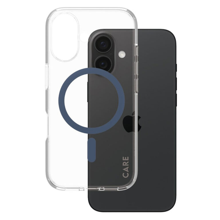 CARE by PanzerGlass Urban Combat Case MagSafe Apple iPhone 16 - Transparant / Blauw
