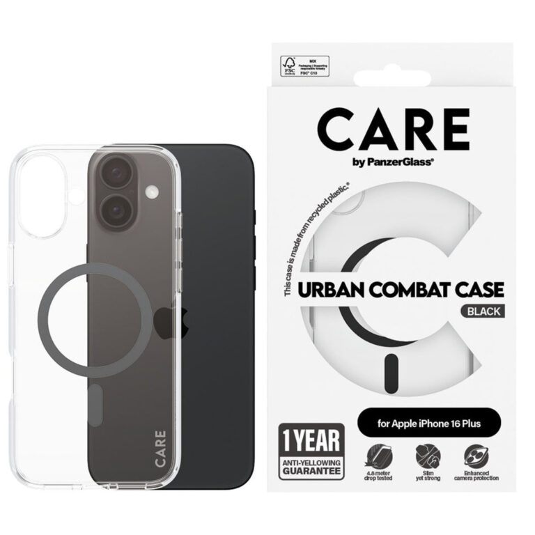 CARE by PanzerGlass Urban Combat Case MagSafe Apple iPhone 16 Plus- Transparant / Blauw - Afbeelding 3