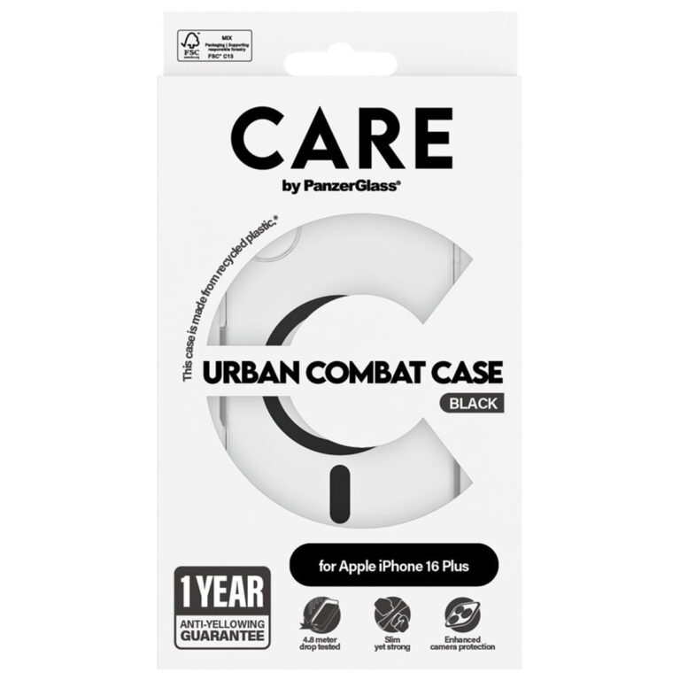CARE by PanzerGlass Urban Combat Case MagSafe Apple iPhone 16 Plus- Transparant / Blauw - Afbeelding 2