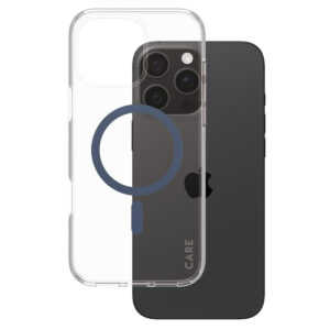 CARE by PanzerGlass Urban Combat Case MagSafe Apple iPhone 16 Pro Max - Transparant / Blauw