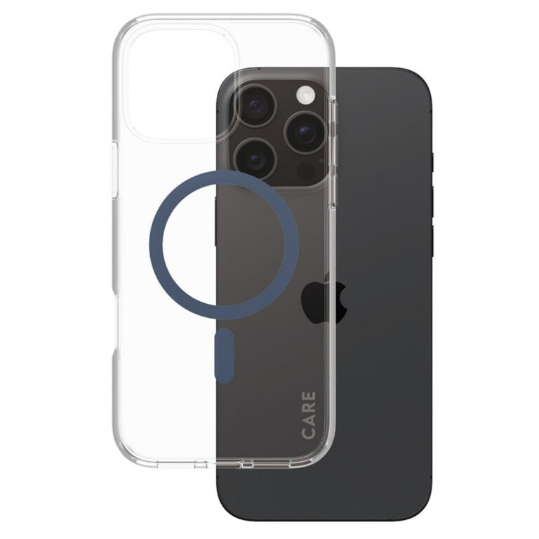 CARE by PanzerGlass Urban Combat Case MagSafe Apple iPhone 16 Pro Max - Transparant / Blauw