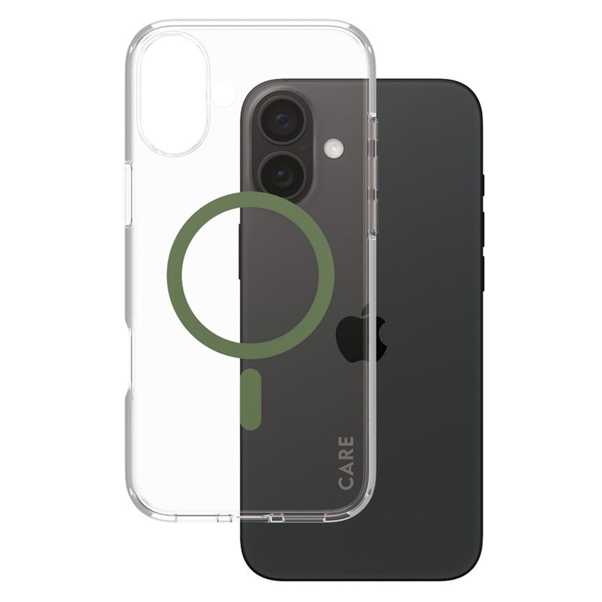 CARE by PanzerGlass Urban Combat Case MagSafe Apple iPhone 16 Plus – Transparant / Groen
