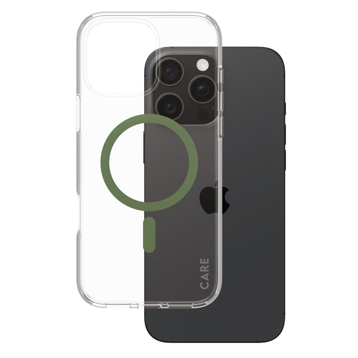 CARE by PanzerGlass Urban Combat Case MagSafe Apple iPhone 16 Pro Max – Transparant / Groen
