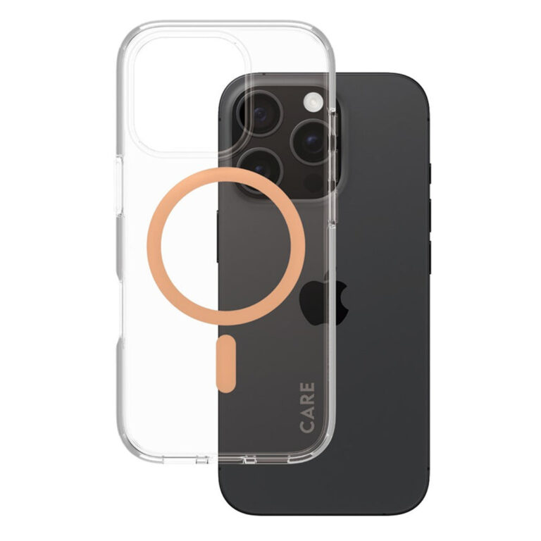 CARE by PanzerGlass Urban Combat Case MagSafe Apple iPhone 16 Pro - Transparant / Peach - Afbeelding 2